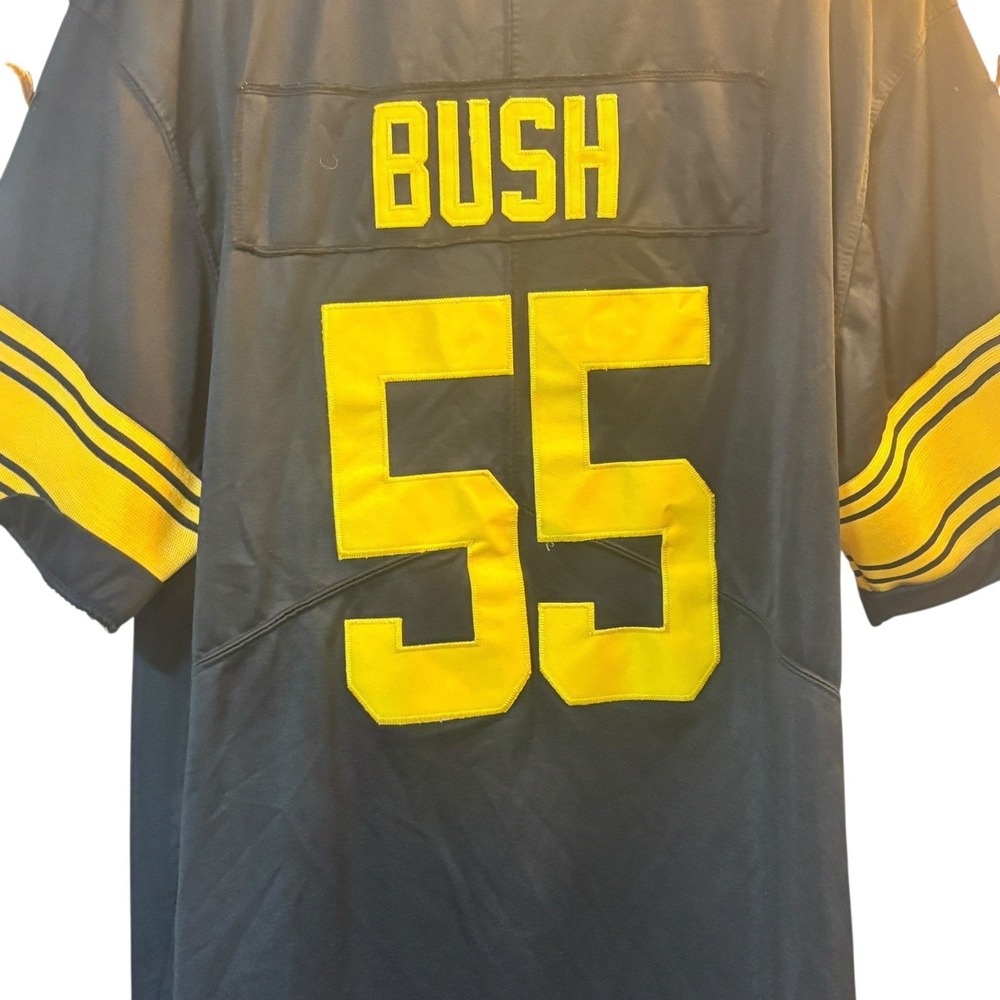 NFL Devin Bush Jr #55 Pittsburgh Steelers Black Jersey Shirt Nike Size XL Clean - Picture 5 of 13